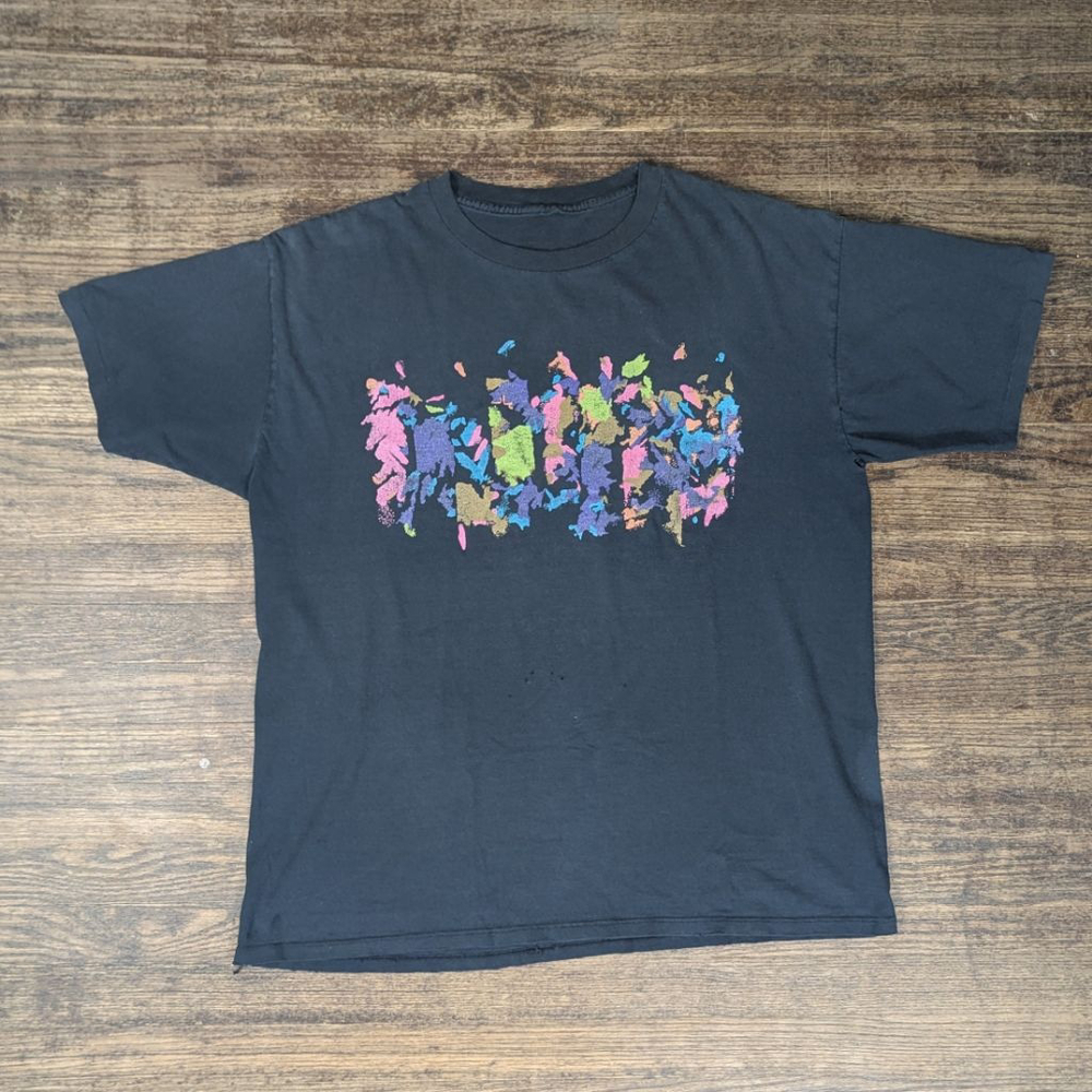 Vintage 90s Abstract brush strokes art tee size XL. Nice fade.